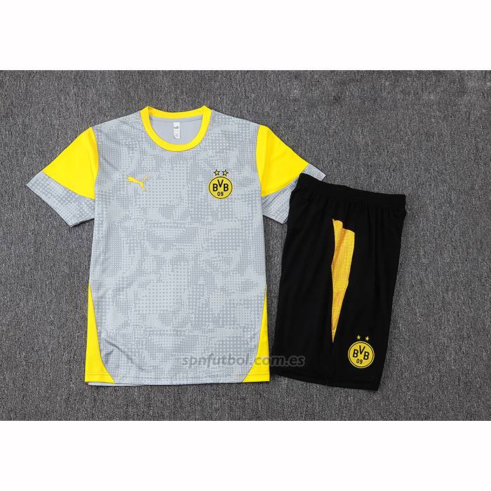 Chandal del Borussia Dortmund Manga Corta 2025-2026 Gris - Pantalon Corto